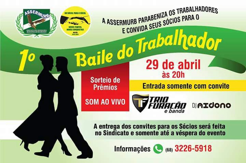 Assermurb prepara série de eventos em comemoração ao Dia do Trabalhador
