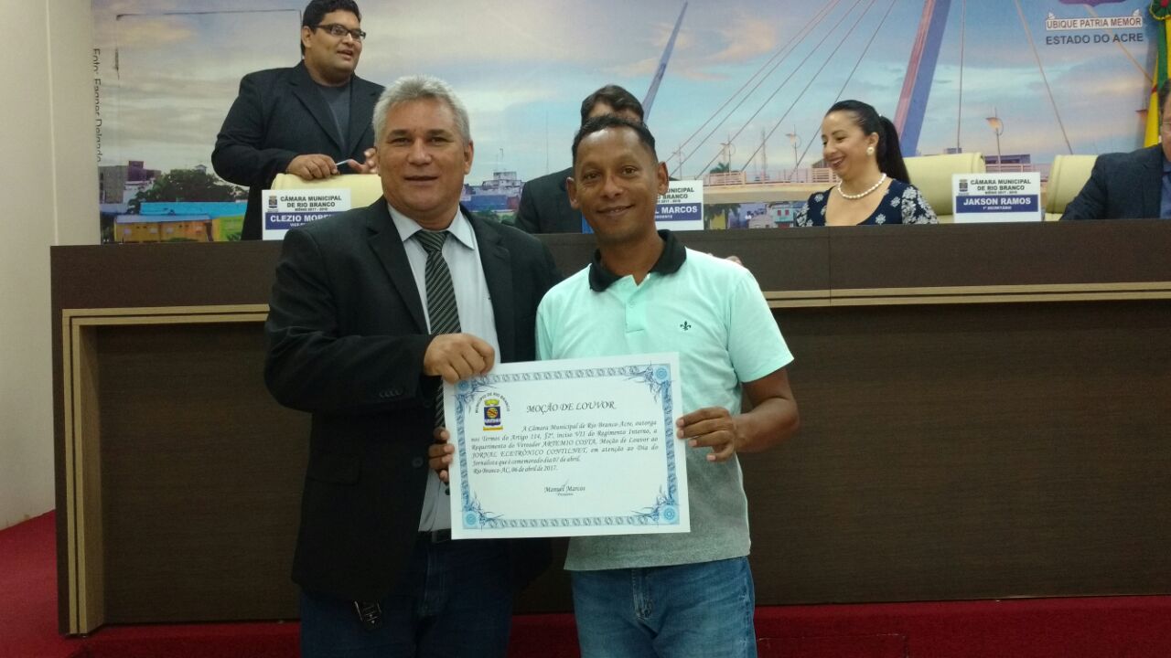 ContilNet e jornalistas são homenageados pela Mesa Diretora da Câmara Municipal