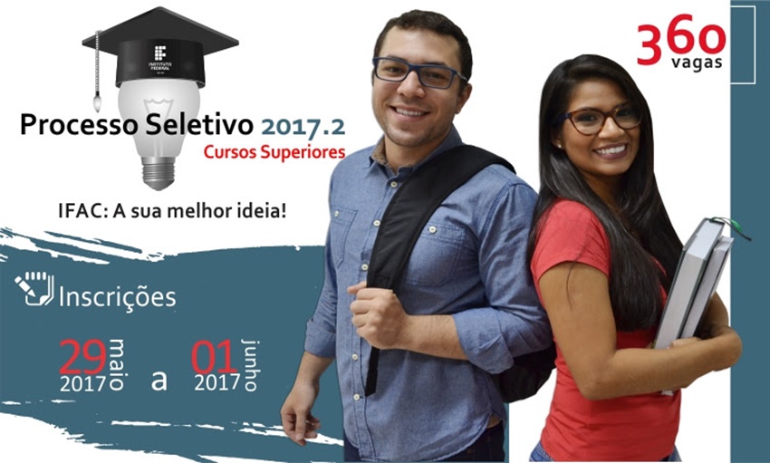 Ifac abre inscrições para cursos superiores em Rio Branco, Xapuri e Cruzeiro do Sulg