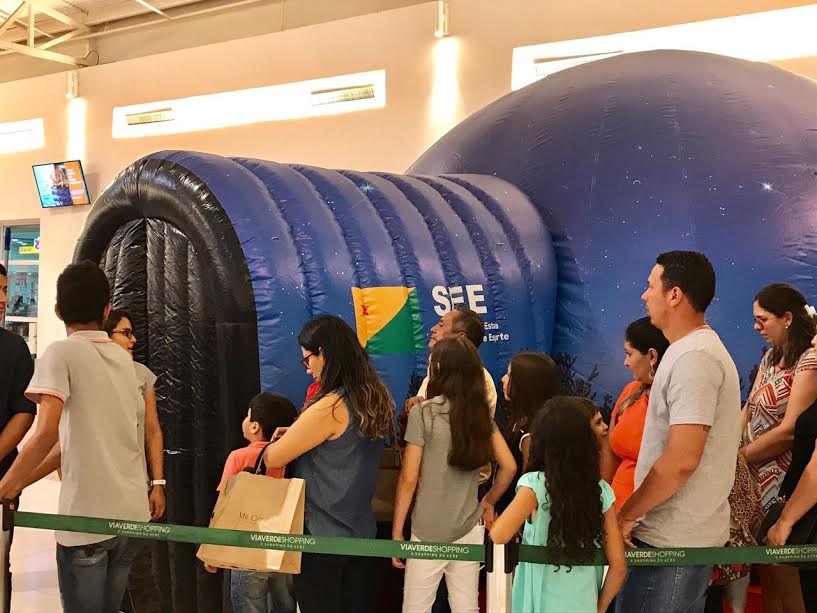 Planetário itinerante da SEE está em exposição no Via Verde Shopping