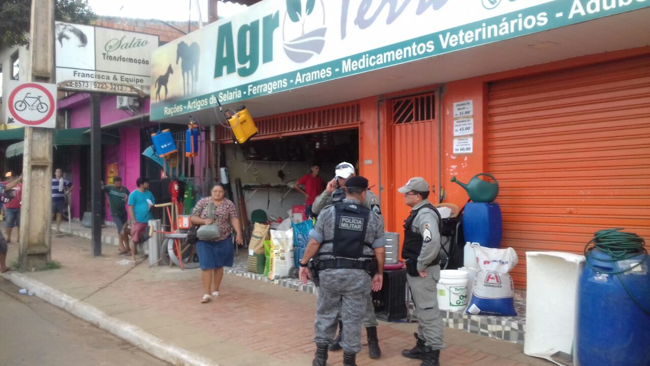 Ladrão é baleado por policial à paisana durante tentativa de assalto na empresa AgroTerra