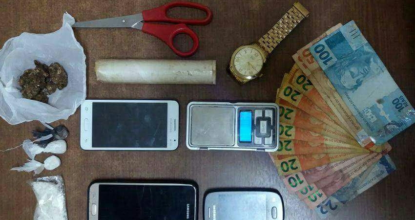 Polícia Militar prende homens comercializando drogas em distribuidora no Calafate