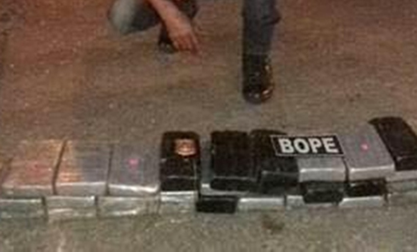 Em operação conjunta, Polícias Federal e Militar apreenderam 32 quilos de cocaína