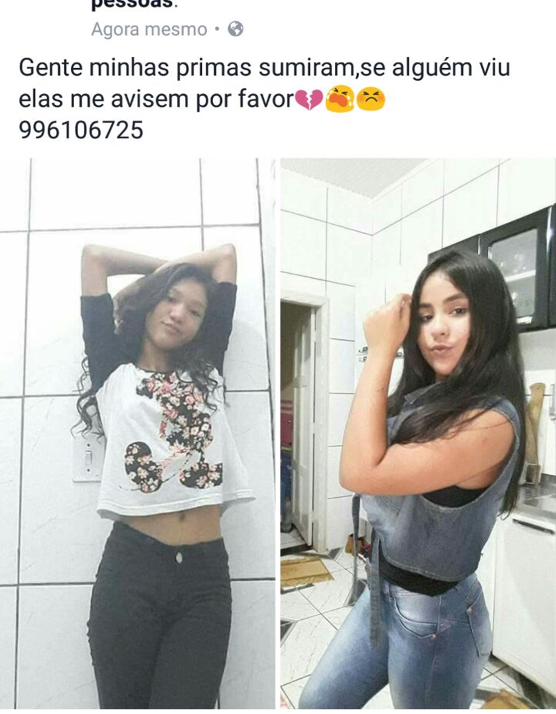 Duas garotas de 12 anos desaparecem em Rio Branco e família pede ajuda para encontra-las