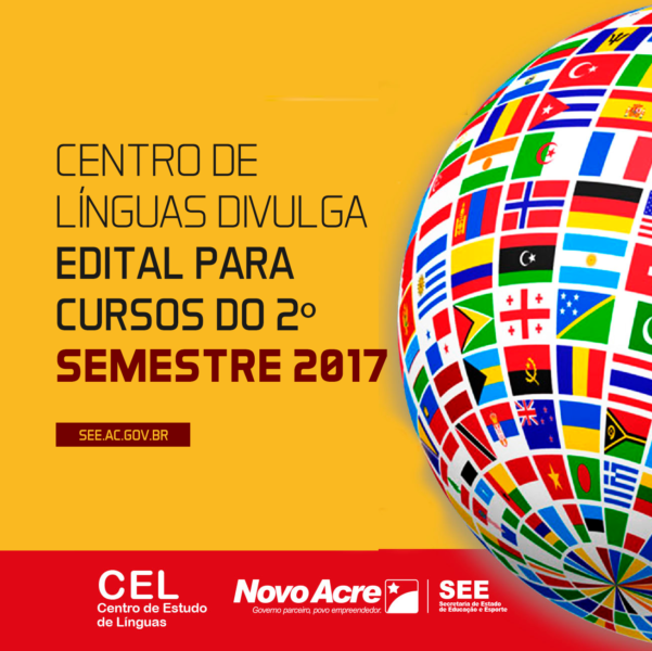 Centro de Estudo de Línguas libera edital para os cursos do 2º semestre de 2017