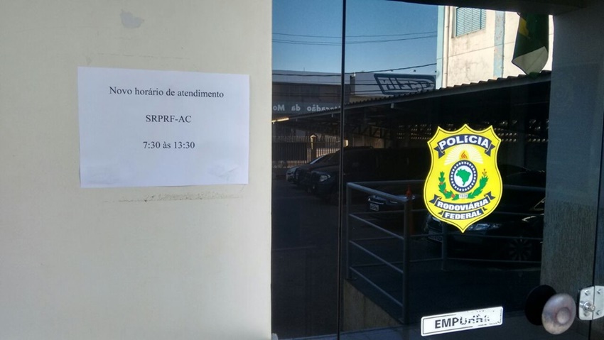 Polícia Rodoviária Federal reduz horário de atendimento ao público no Acre após decreto
