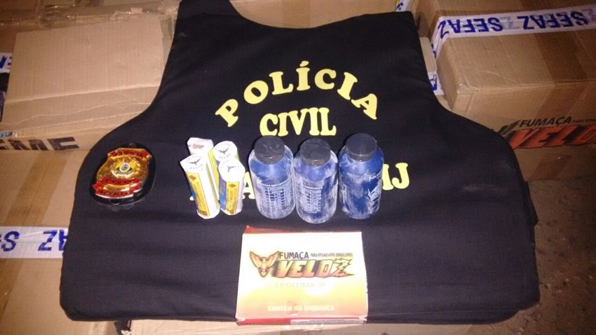 Polícia Civil apreende carga contendo 250kg de pólvora sem documentação obrigatória