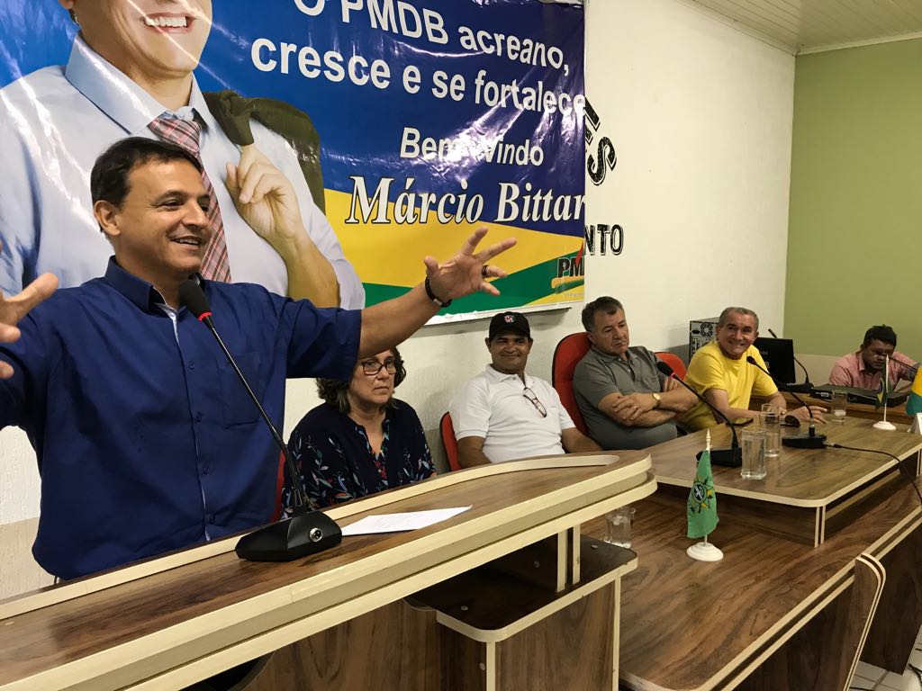 PMDB de Manoel Urbano faz recepção calorosa para Márcio Bittar e Caravana