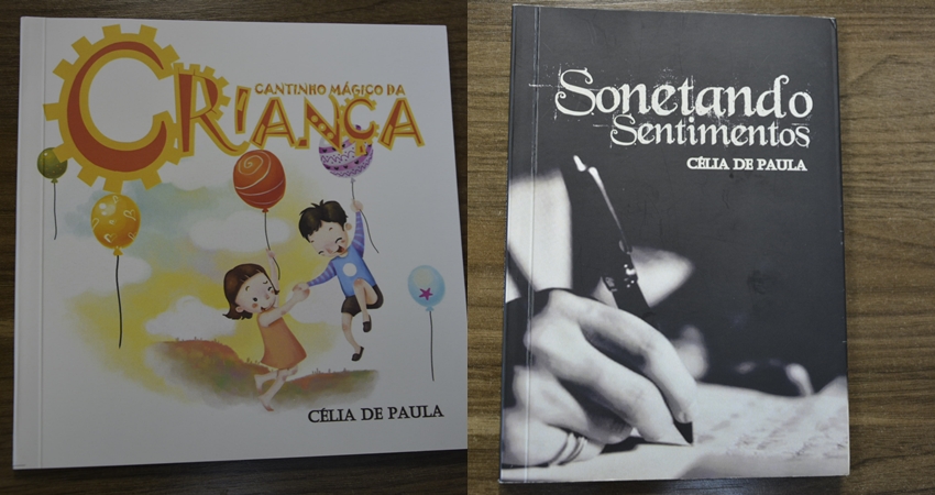 Livros “Cantinho mágico da Criança” e “Sonetando Sentimentos” no projeto Sesc