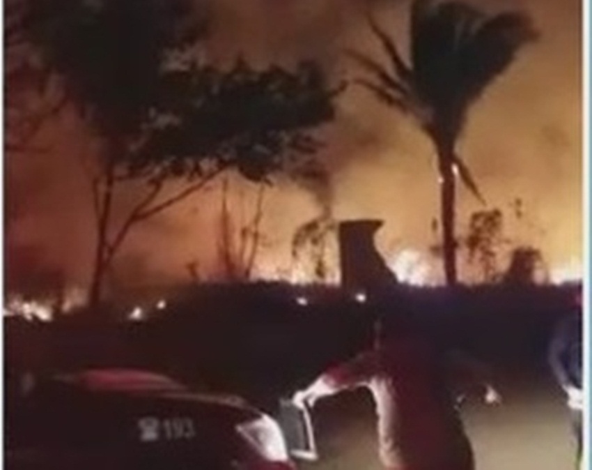 Incêndio de grandes proporções destrói três hectares de vegetação no bairro São Francisco