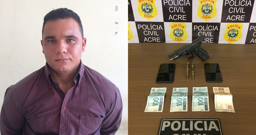 Polícia Civil prende homem com arma furtada do Fórum de Bujari