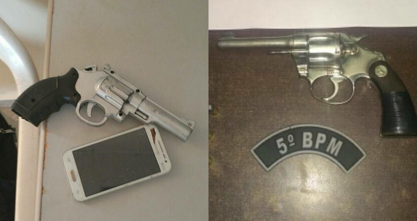Polícia Militar apreende revólver e uma arma de brinquedo em ocorrências na capital