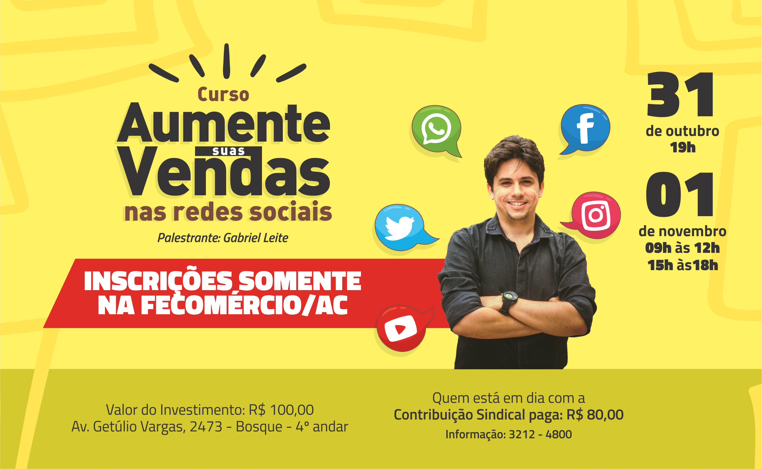 Fecomércio/AC realiza curso para empresários aumentarem vendas nas redes sociais