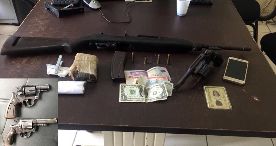 Polícia Militar apreende quatro armas de fogo e fecha boca de fumo no Taquari