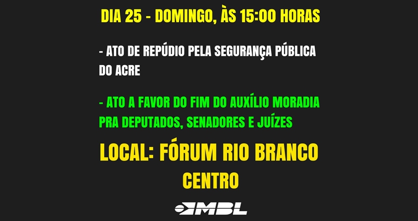 Movimento Brasil Livre promove ato de repúdio na tarde deste domingo