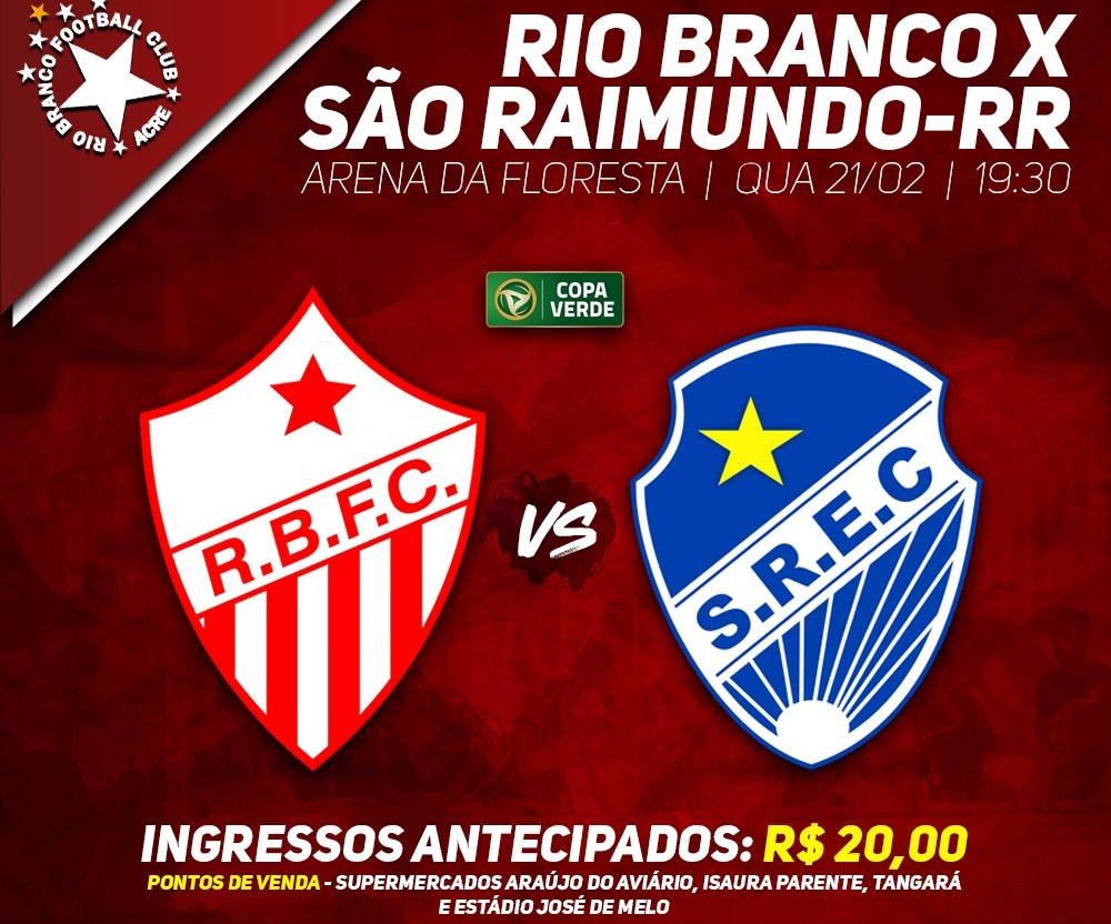 Rio Branco-AC inicia venda de ingressos para jogo de volta com São Raimundo-RR
