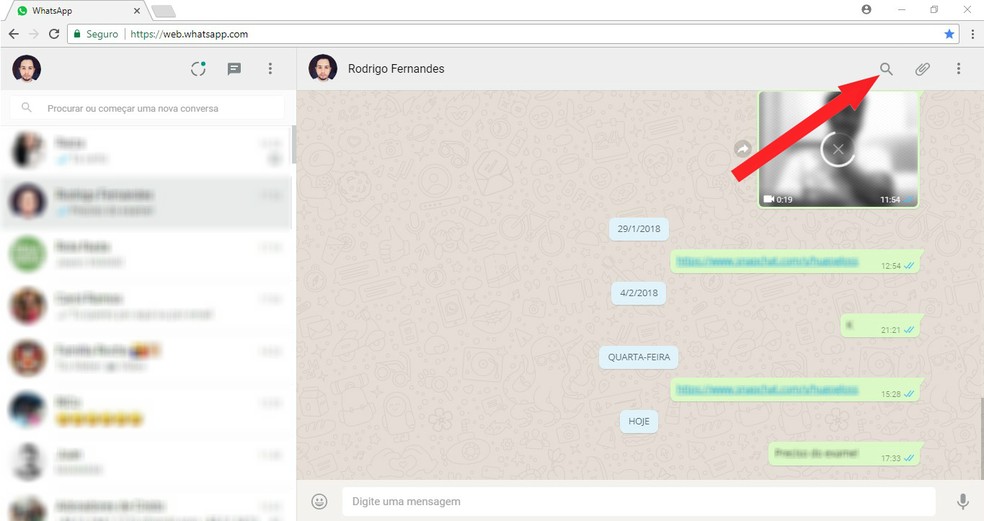 Como encontrar conversas antigas no WhatsApp Web Como encontrar conversas antigas no WhatsApp Web