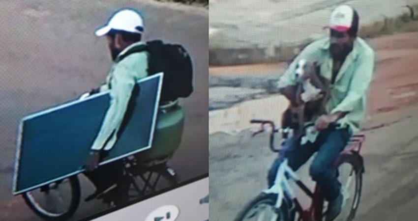 Homem é flagrado furtando televisão, botija de gás e até cachorro em Rio Branco
