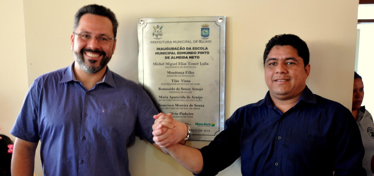Alan Rick participa de inauguração da Escola Edmundo Pinto no Bujari