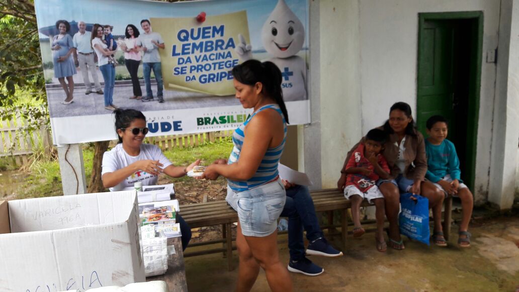 Brasileia inicia campanha de vacinação contra gripe; 123 pessoas foram imunizadas