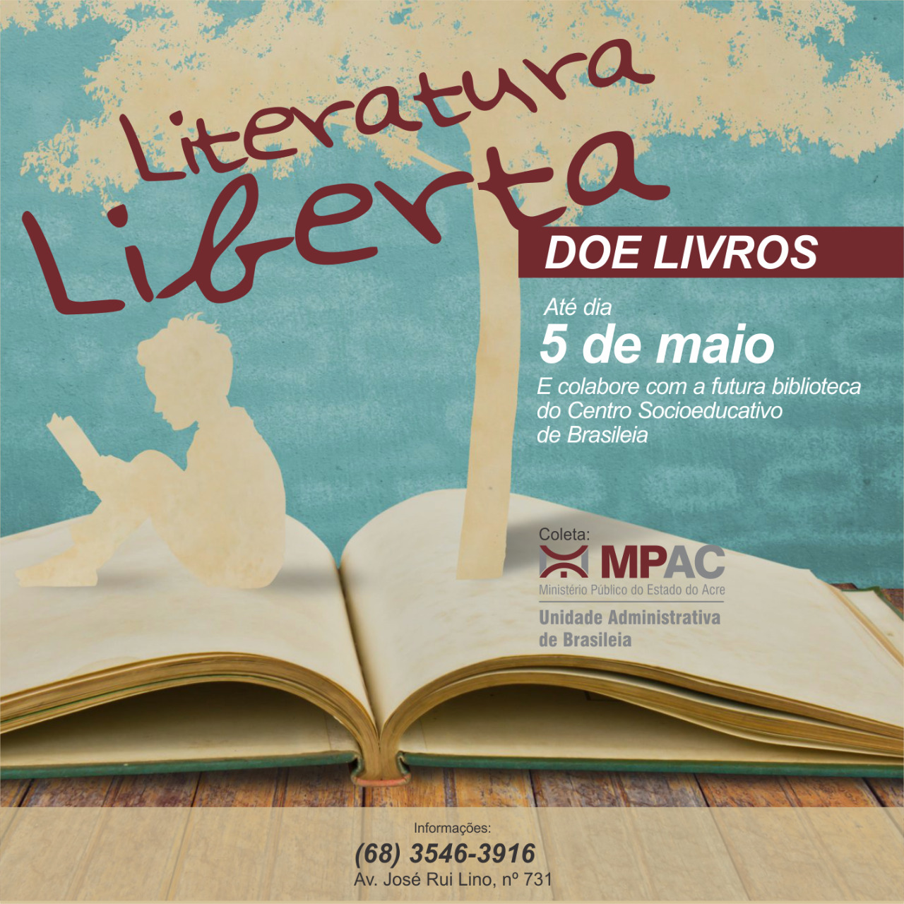 Ministério Público de Brasileia realiza campanha de arrecadação de livros no município