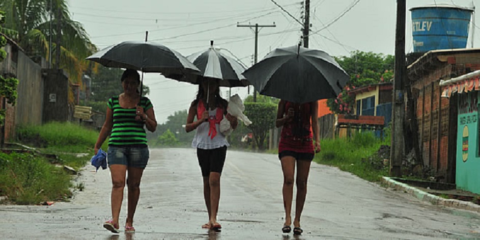 Tempo instável com grande possibilidades de chuva é a previsão para esta segunda-feira