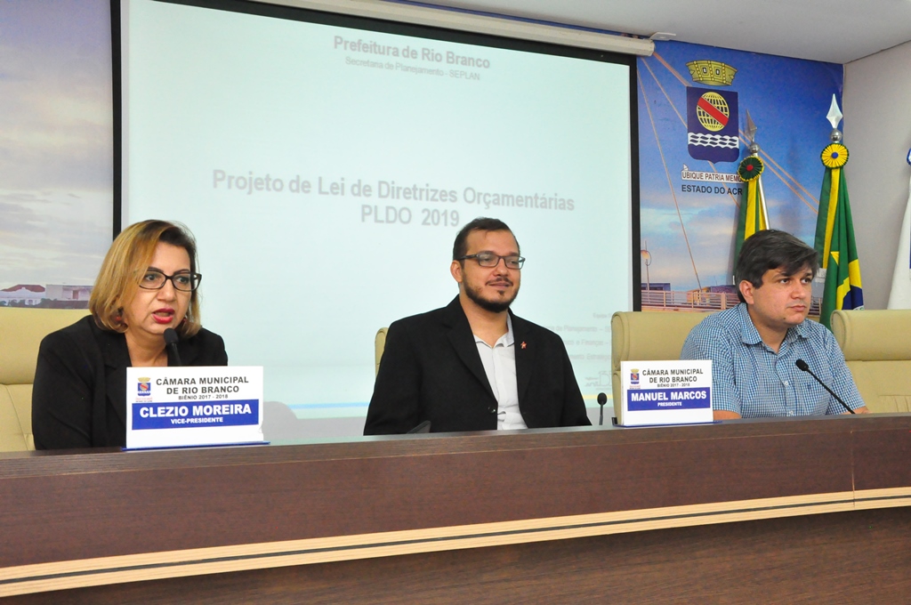 Câmara Municipal de Rio Branco discute Projeto de Lei de Diretrizes Orçamentárias para 2019