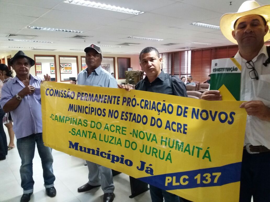 Projeto de Lei propõe criação de cinco novos municípios no AC e ganha apoio de deputados