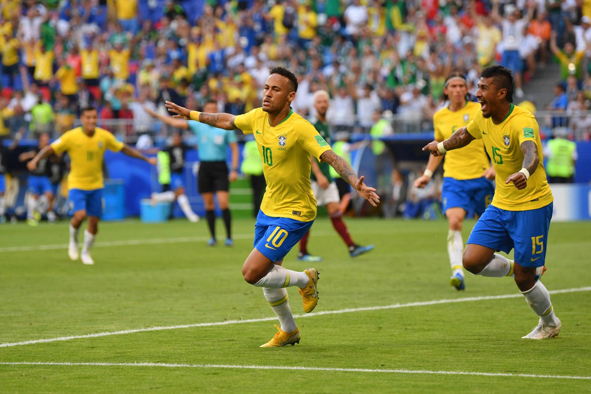 Brasil vence México e se classifica para as quartas de final da Copa do Mundo