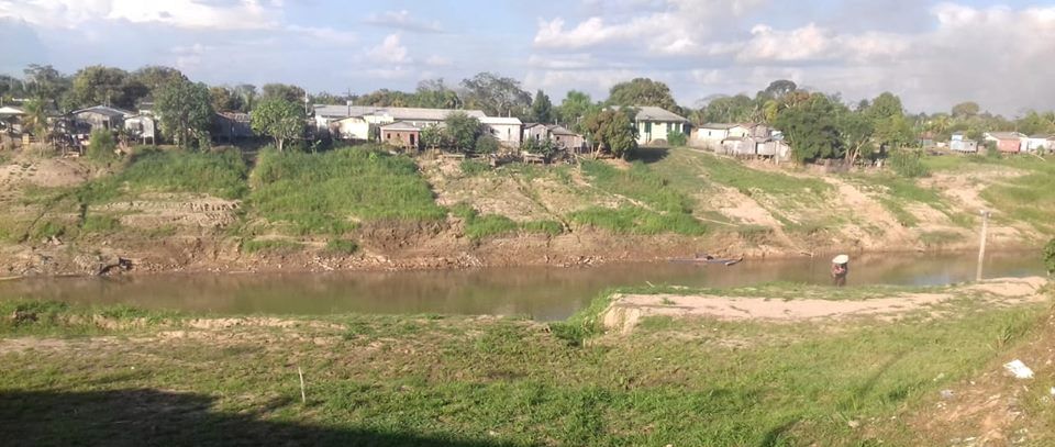 Estiagem: nível do Rio Iaco fica abaixo de 1 metro em Sena Madureira
