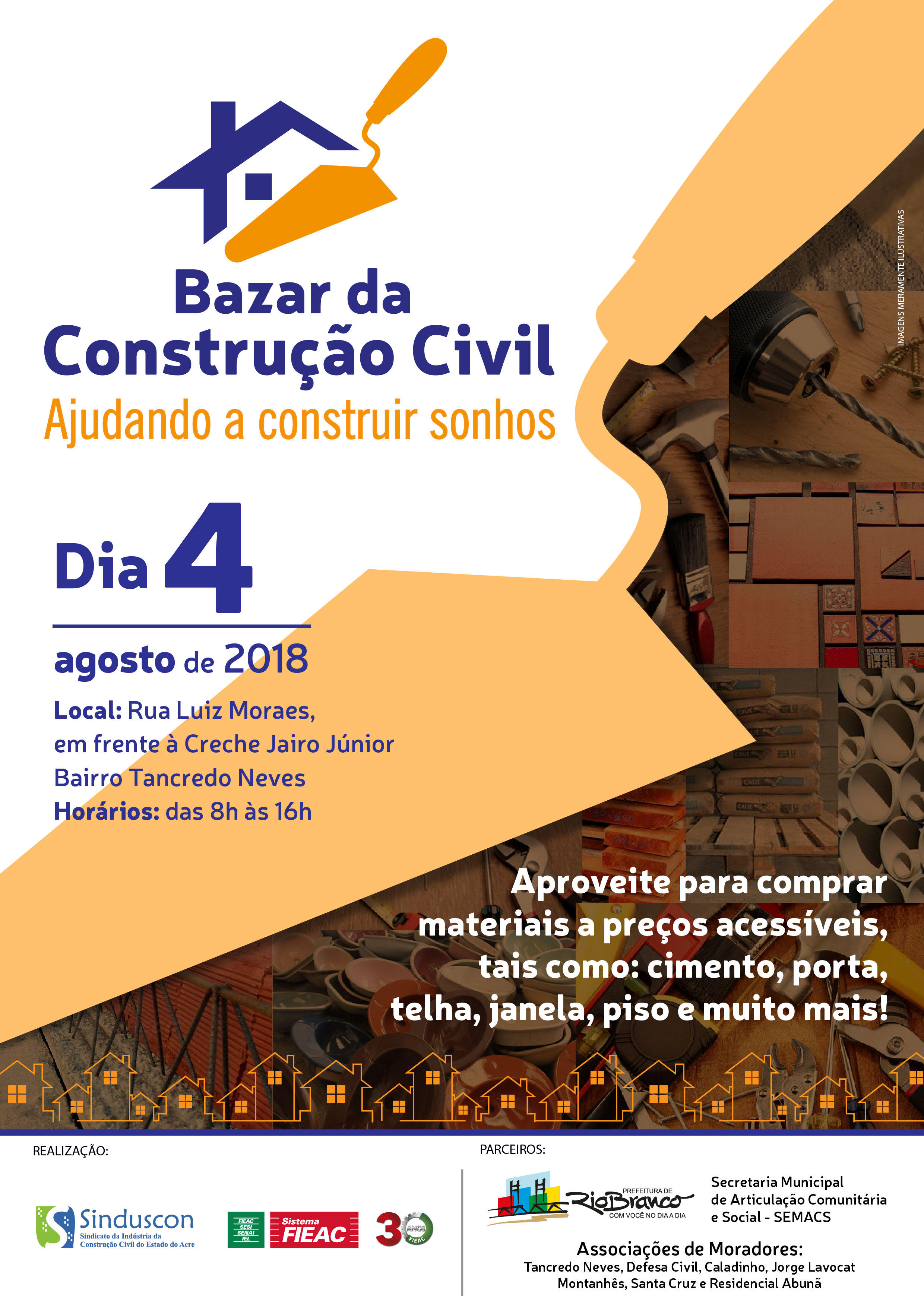FIEAC e Sinduscon realizam Bazar da Construção Civil em Rio Branco