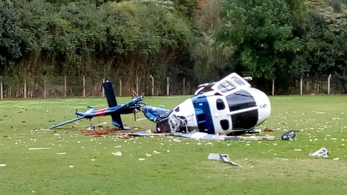 Cai helicóptero da Polícia Militar com governador do Espírito do Santo