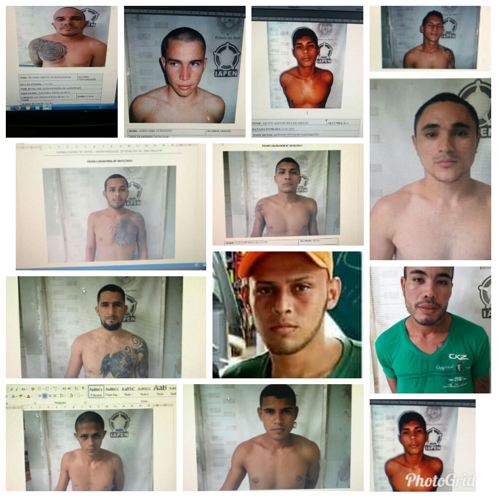Polícia Militar divulga nomes e fotos dos 15 foragidos do presídio de Feijó