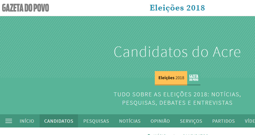 Site começa a atualizar lista de candidatos pelo Acre; clique e veja