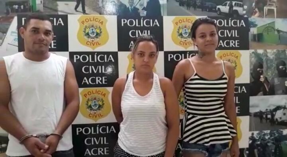 Polícia Civil prende três pessoas por tráfico de drogas e roubo, em Rio Branco