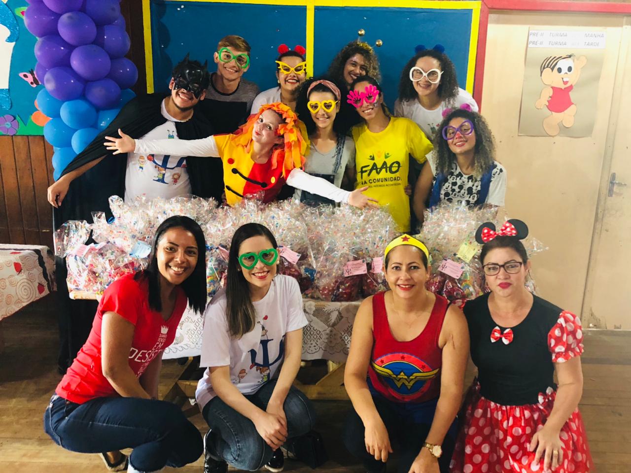 Curso de Psicologia da FAAO promove projeto no Dia das Crianças em escola do Taquari