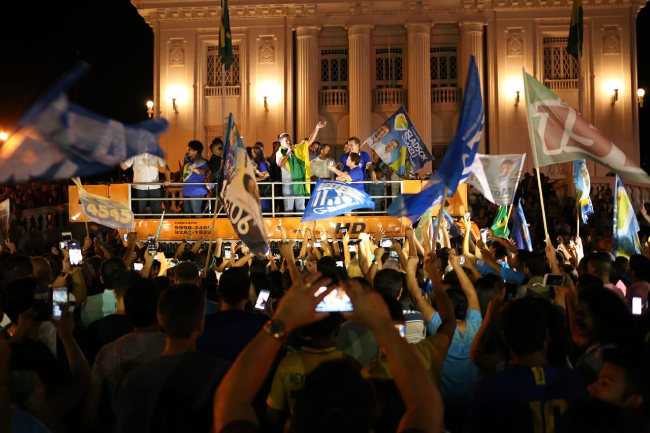 Gladson Cameli agradece ao Acre pela vitória e reafirma seu compromisso de retomar o desenvolvimento do estado
