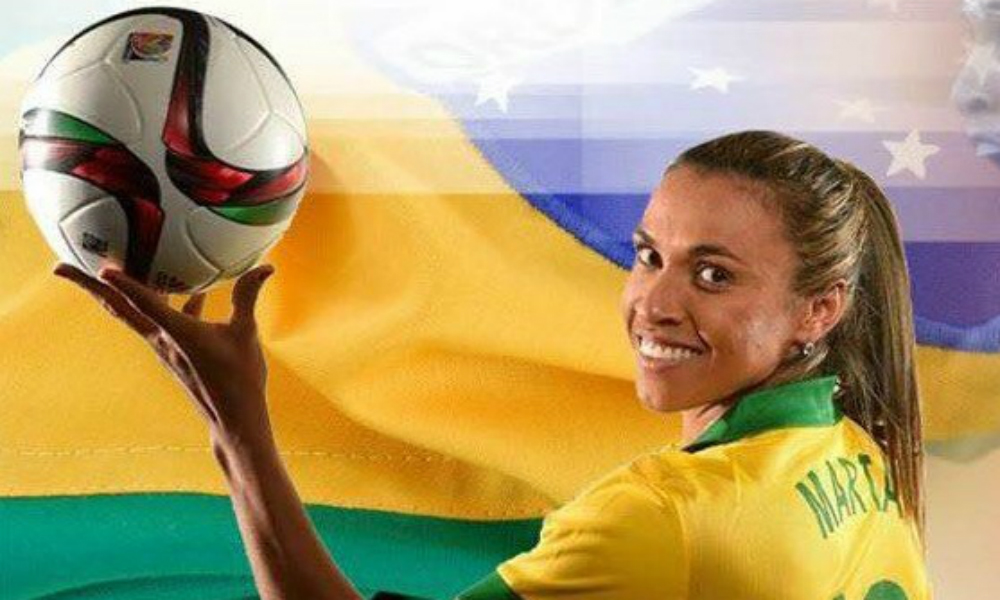 Seis vezes melhor do mundo, Marta ganha homenagem na sede da CBF