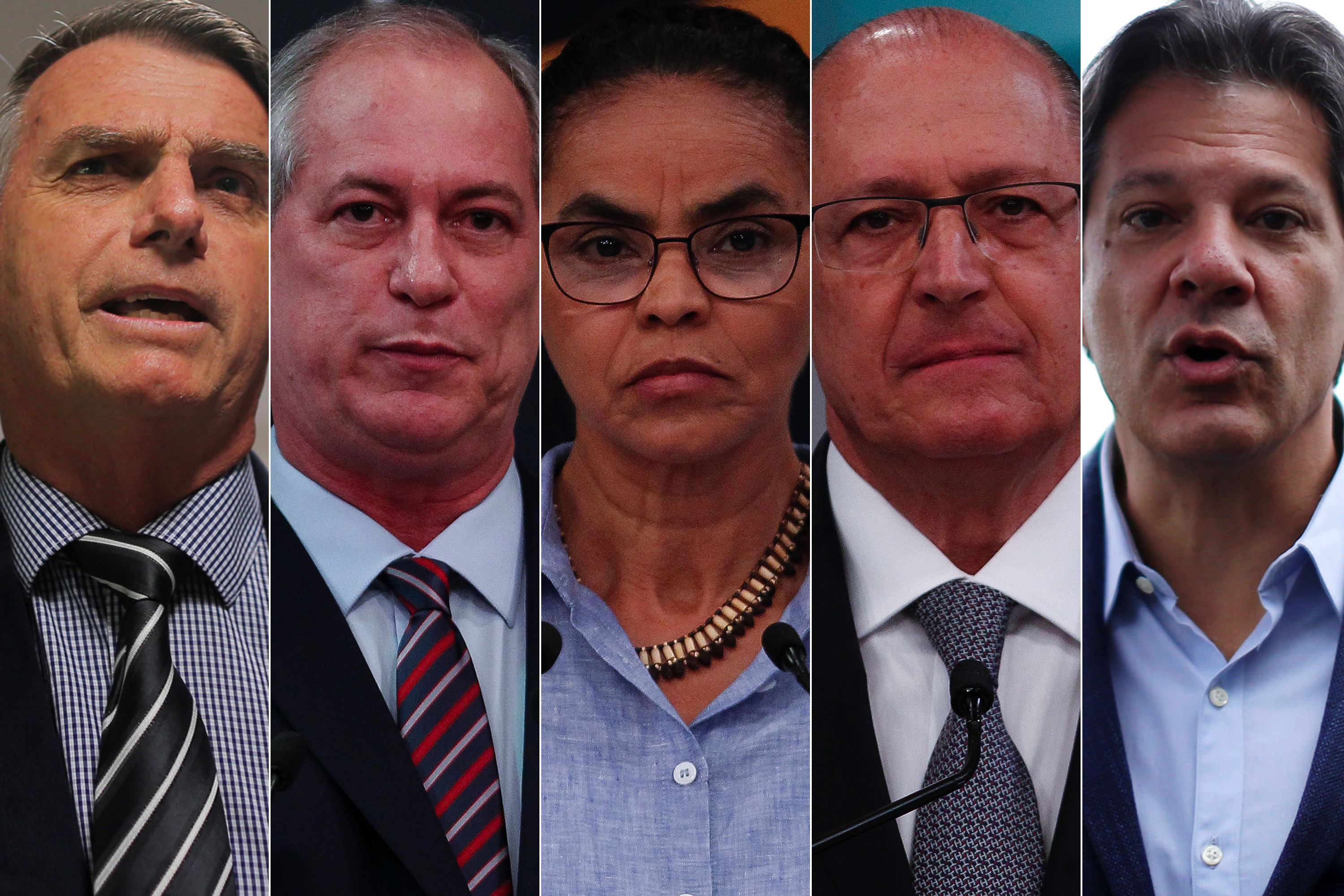 Pesquisa Datafolha: Bolsonaro, 35%; Haddad, 22%; Ciro, 11%; Alckmin, 8%; Marina, 4%