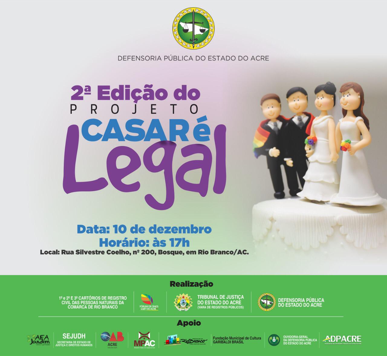 Casamento coletivo homoafetivo ocorre na próxima segunda-feira, em Rio Branco
