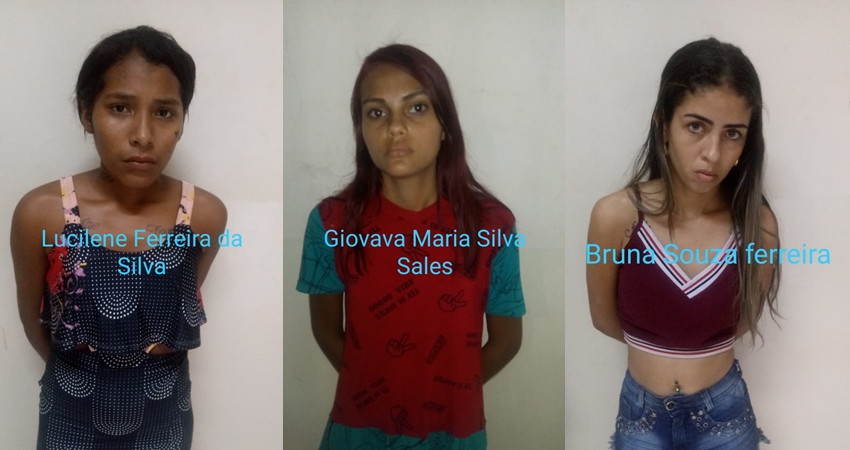 Três mulheres são presas com arma, munições e objetos furtados, no Tancredo Neves