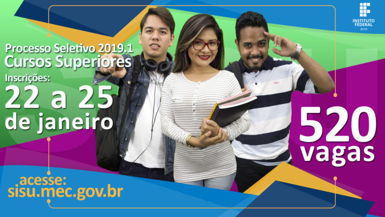 Ifac lança edital com 520 vagas para 13 cursos superiores na capital e no interior