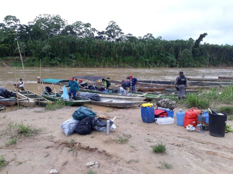 PM, ICMBio e FUNAI fiscalizam Unidade de Conservação Ambiental, na divisa com Peru