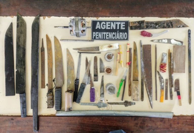 Segurança realiza operação em presídio da capital e apreende diversos objetos ilícitos