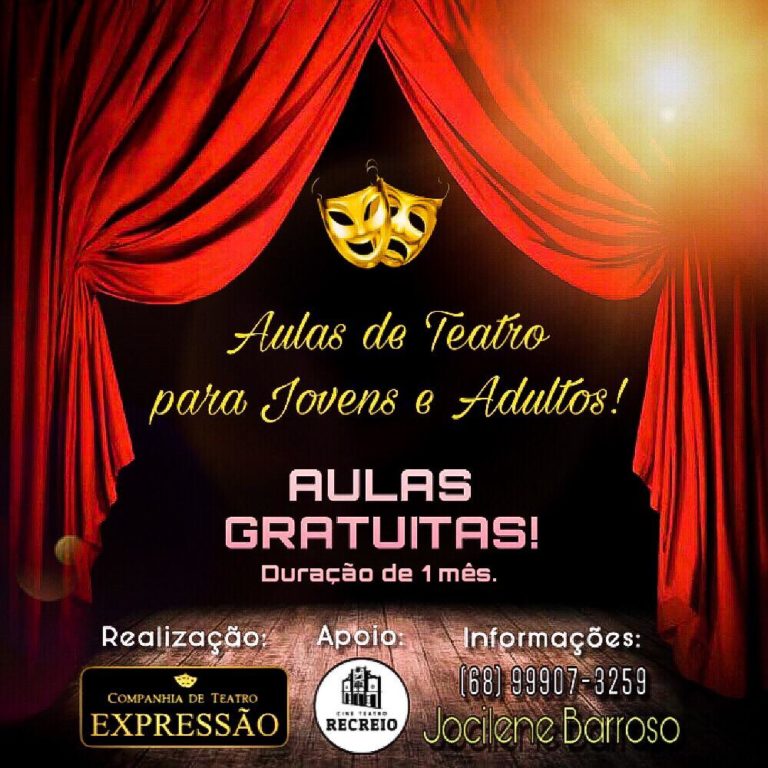 Companhia Expressão oferece aulas gratuitas de teatro, em Rio Branco