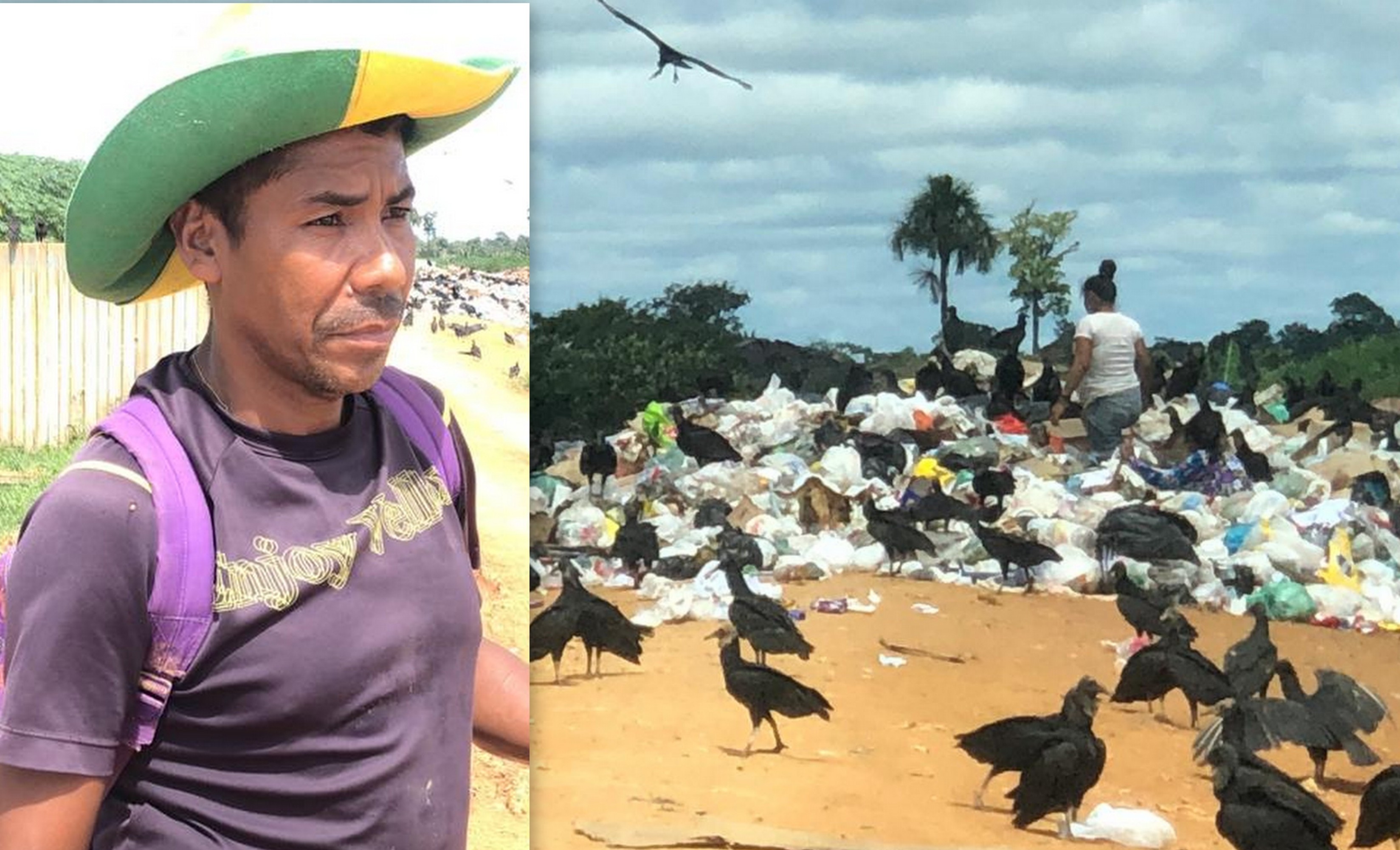 Pai de 8 filhos e indígenas catam comida no lixão de Sena no Domingo de Páscoa; vídeo