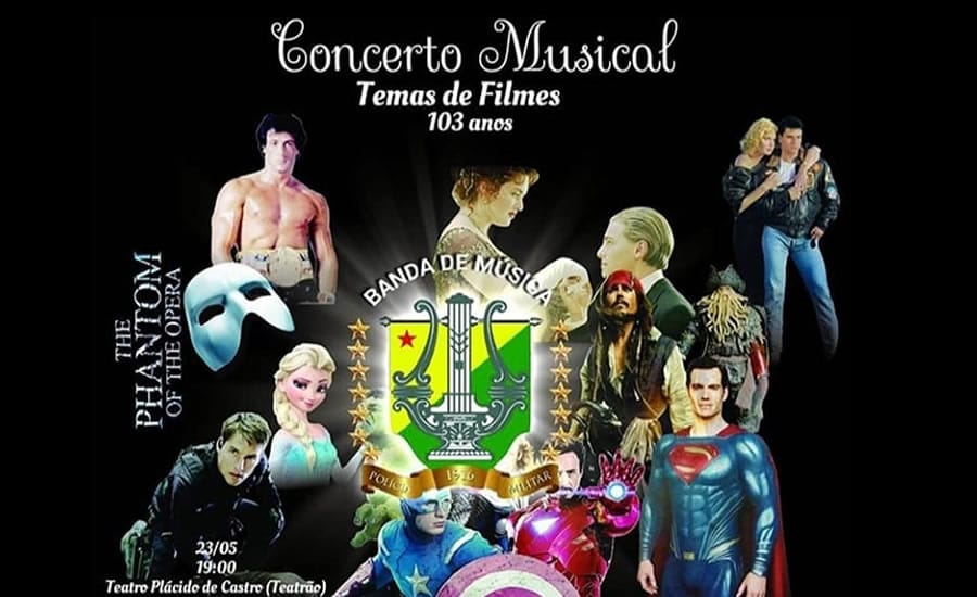 Banda da PM fará concerto com músicas de filmes em comemoração aos 103 anos da instituição