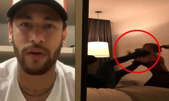 Vídeo mostra modelo agredindo Neymar em quarto de hotel