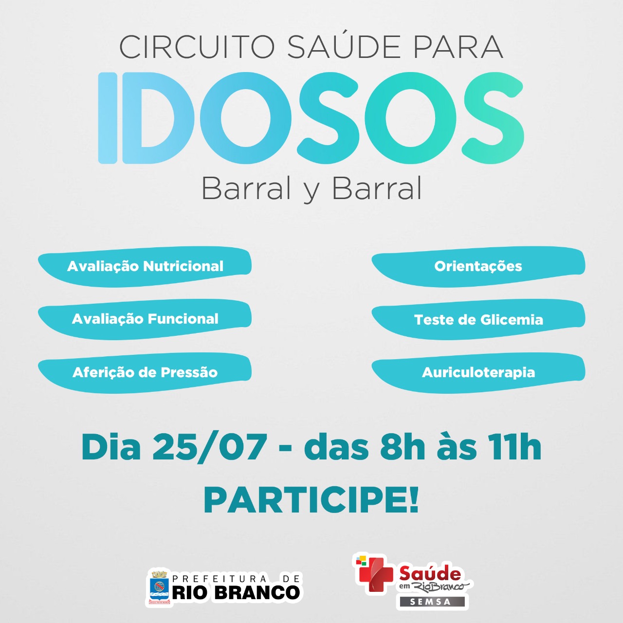Prefeitura de Rio branco realiza o Circuito Saúde para idosos da Policlínica Barral y Barral