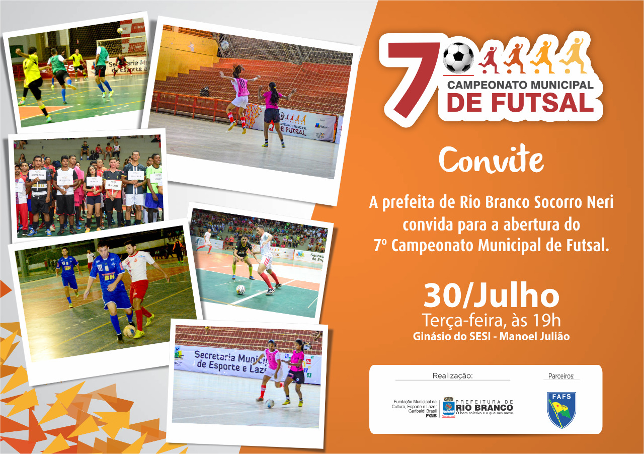 Prefeitura inicia 7º Campeonato Municipal de Futsal nesta terça